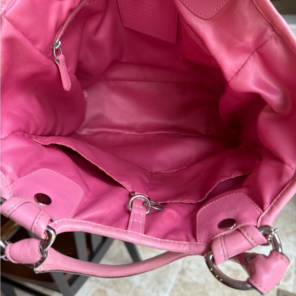 2009 Coach Jacquard Signature Limited Edition Pink Flowers Canvas Tote - Picture 11 of 16